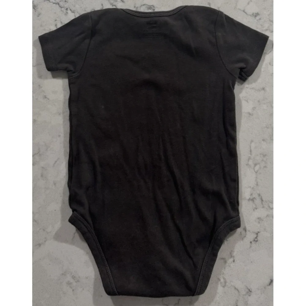 Carters Baby Boy Bodysuit 18 Months Charcoal Gray Short Sleeve Cotton One Piece
